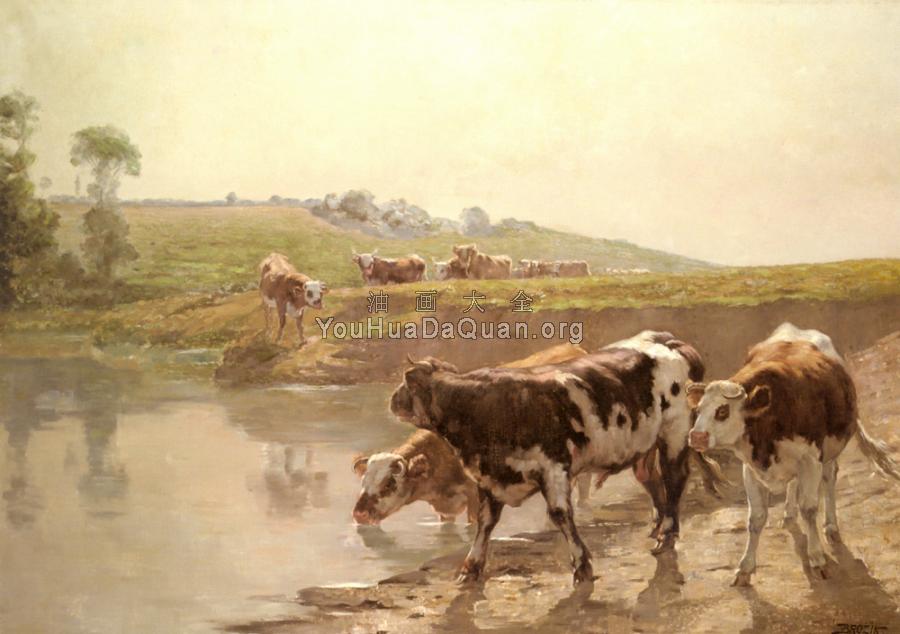 Cattle In A Pasture - 文萨斯雷·瓦斯拉夫·布若茨客